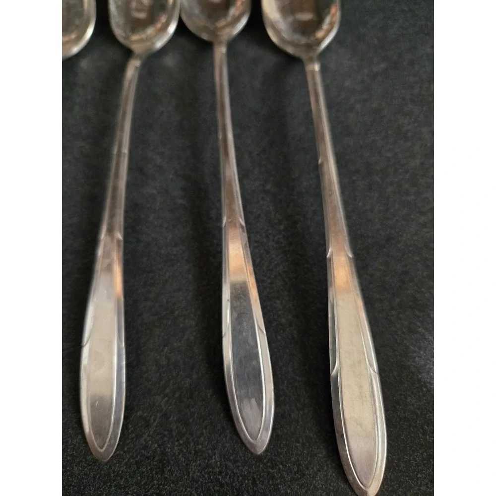 6 Pc Oneida REVERIE Iced Tea Spoons  Nobility Plate 1937 Flatware Silverware